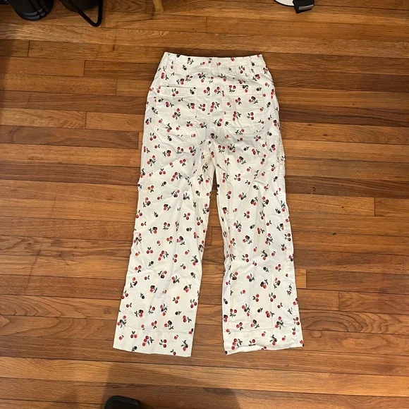 Nicole Miller Cherry Print Wide-Leg Pants - Picture 8 of 8